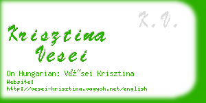 krisztina vesei business card